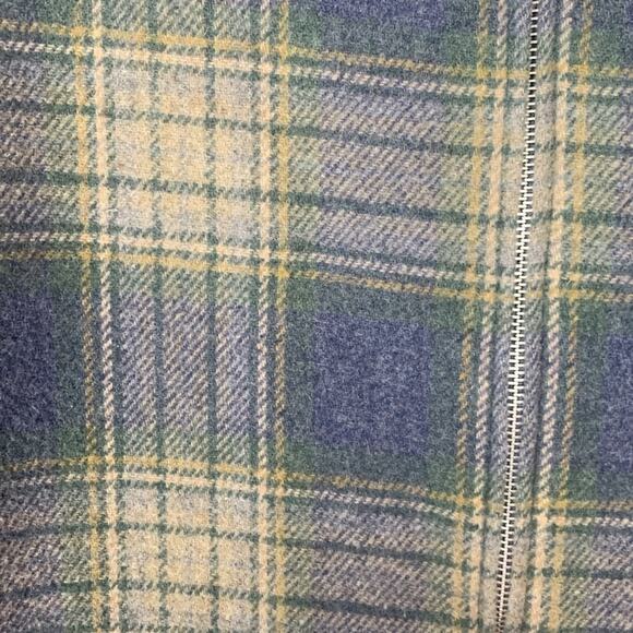Coldwater Creek  mens XL plaid wool blue shacket zip up jacket lined gorp - Picture 4 of 9